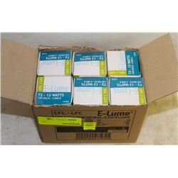 CASE(6) OF E-LUME SPIRAL-STYLE 13W CFL BULBS