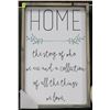 Image 1 : 15 X 23 RUSTIC FRAMED PICTURE "HOME, THE STORY