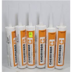 LOT OF 6 TUBES CHEMTRON MULTISEAL SILICONE SEALANT