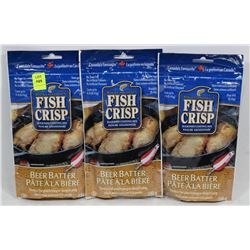 3 PACKAGES OF FISH CRISP BEER BATTER MIX
