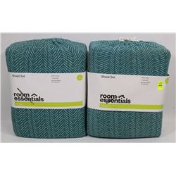 LOT OF 2 SETS OF TWIN SIZE JERSEY KNIT SHEETS