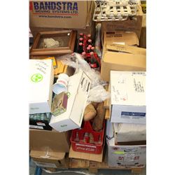 ESTATE PALLET OF ANTIQUES AND COLLECTIBLE BOTTLES