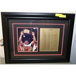 LEON SPINKS AUTOGRAPHED WRESTLING PHOTO