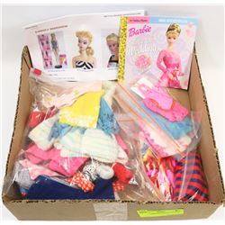 BOX OF VINTAGE BARBIE CLOTHES