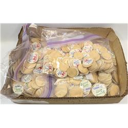 FLAT OF VINTAGE MILK CAPS