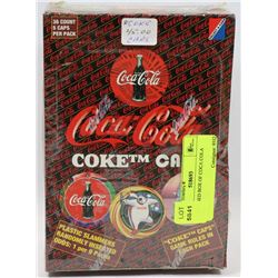 UNOPENED BOX OF COCA COLA POGS