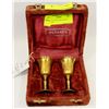 Image 1 : PAIR OF VINTAGE BRASS MINI GOBLETS