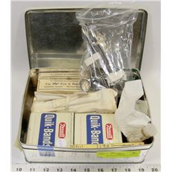 TIN OF VINTAGE MEDICAL SUPPLIES