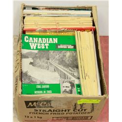 BOX OF CANADIAN WEST RAILROAD MAGAZINES