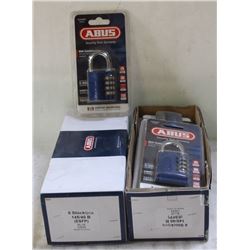2 CASES(12) OF ABUS ALUMINUM DIAL PADLOCKS