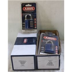 2 CASES(12) OF ABUS ALUMINUM DIAL PADLOCKS
