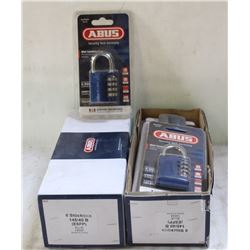 2 CASES(12) OF ABUS ALUMINUM DIAL PADLOCKS