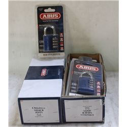 2 CASES(12) OF ABUS ALUMINUM DIAL PADLOCKS