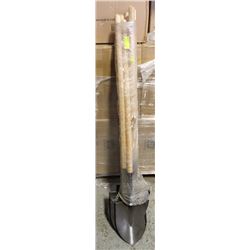 GROUP OF 6 NEW 57" WOOD-HANDLED SHOVELS