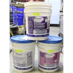 3 PAILS OF VARIOUS ECOPURE SOLUTIONS (20L)