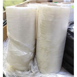 2 MACHINE-ROLLS OF POLY-PLASTIC WRAP- 20"