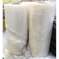 2 MACHINE-ROLLS OF POLY-PLASTIC WRAP- 20"