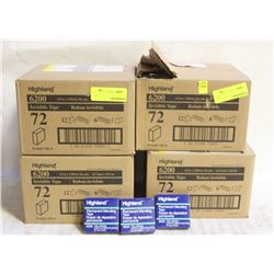 4 BOXES OF HIGHLAND INVISIBLE TAPE- 1/2" X 33 M