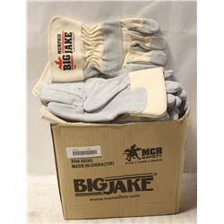 BOX OF NEW BIG JAKE SPLIT-LEATHER TYPE WORKGLOVES