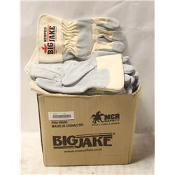 BOX OF NEW BIG JAKE SPLIT-LEATHER TYPE WORKGLOVES