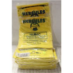 GROUP OF 11, 2-PIECE HERCULES RAINSUITS-LARGE