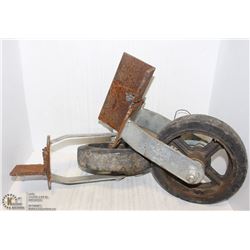 PAIR OF STEEL WHEELS