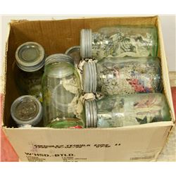 BOX OF VINTAGE CROWN JARS