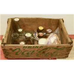 CRATE OF VINTAGE MILK BOTTLES