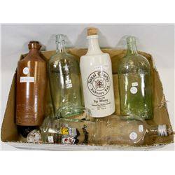 BOX OF VINTAGE BOTTLES