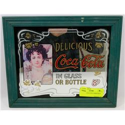VINTAGE COCA COLA MIRRORED PICTURE