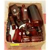 Image 1 : BOX OF VINTAGE BROWN BOTTLES