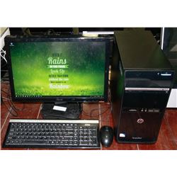 HP PAVILION DESKTOP 500GB HDD/BUILT IN WiFi/WIN 10