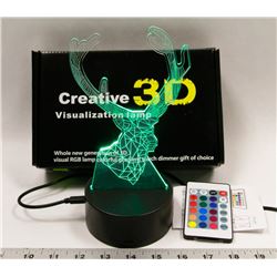 NEW 3D VISUAL RGB NIGHT LIGHT WITH REMOTE