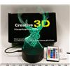 Image 1 : NEW 3D VISUAL RGB NIGHT LIGHT WITH REMOTE