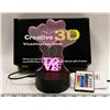 Image 1 : NEW 3D VISUAL RGB NIGHT LIGHT WITH REMOTE