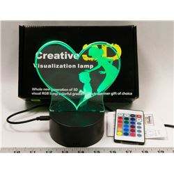 NEW 3D VISUAL RGB NIGHT LIGHT WITH REMOTE