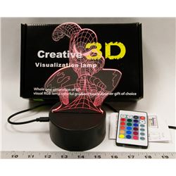 NEW 3D VISUAL RGB NIGHT LIGHT WITH REMOTE
