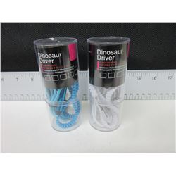 2 New Zippered Headphones Dinosaur Driver / Excellent Stocking Stuffers
