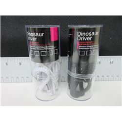 2 New Zippered Headphones Dinosaur Driver / Excellent Stocking Stuffers