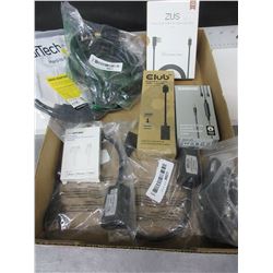 Flat full of New Assorted Cables / Hdmi / USB-Lightning / power & more