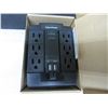 Image 1 : New Cyber Power 8 outlet Swivel surge wall tap with 2 USB Charge ports