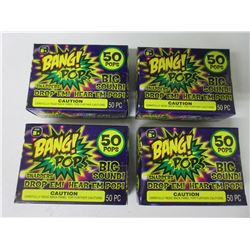 4 New packs of 50each BANG POPS / drop em or throw em Big Bang!