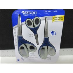 New set of 3 Westcott Titanium Scissors / 3 times harder than stainless