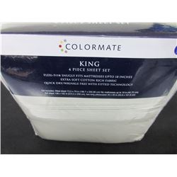 New KING 4 piece Sheet Set