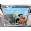 Image 1 : New QUEEN Heated plush Blanket 10 heat settings 2 controls