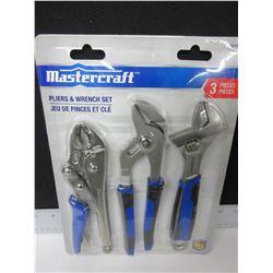 New MasterCraft 3 piece Pliers & Wrench set