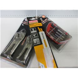 New Mini Vise Grips , Sawzall Blades & Screw Extractor set