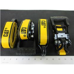 2 New Cat Ratchet Straps 16ft x 1 1/2" 3000lb break strength