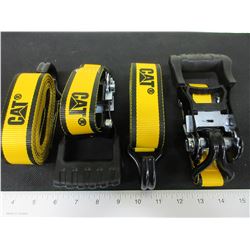 2 New Cat Ratchet Straps 16ft x 1 1/2" 3000lb break strength