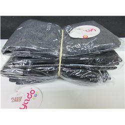 Bundle of 4 New Girls Fleece Leggings 2 black 2 grey size 10/12